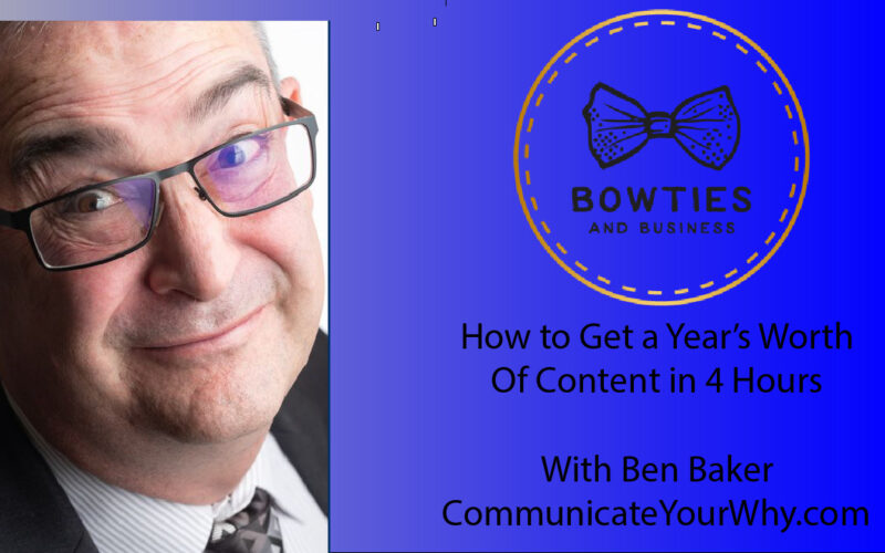Communicate Your Why - in 4 hours get a year's worth of content